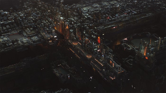 Futuristic fractal city by Jacek Pilarski