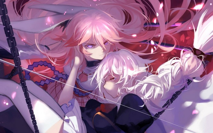 Yae Sakura and another girl with pink hair