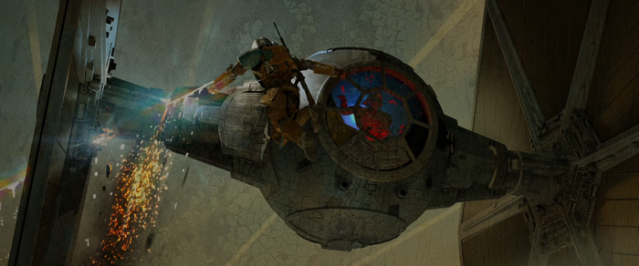 The Mandalorian on a TIE Fighter