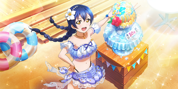 Sonoda Umi from Love Live! Sunshine!! at the beach