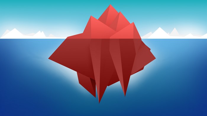 Red Iceberg Underwater Simple