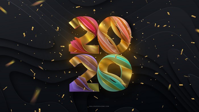 4K New Year 2020 Holiday Confetti