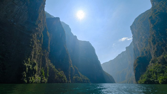 Sumidero Canyon, Mexico, with river and mountains