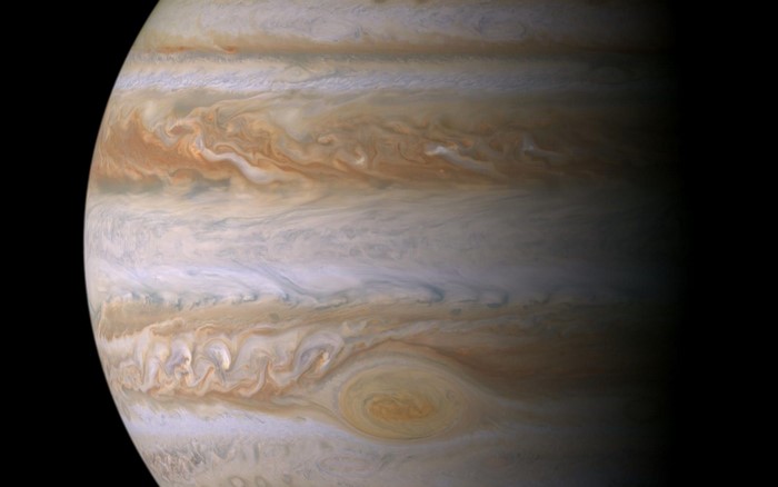 Jupiter's swirling clouds and Great Red Spot
