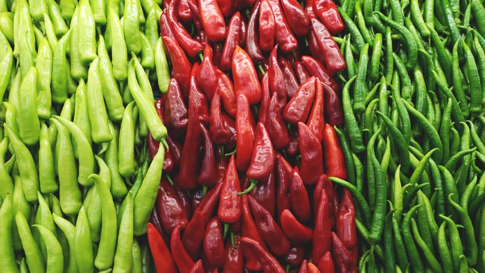 4K colorful peppers vegetables food