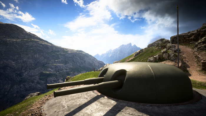Fortress Gun from Battlefield 1 on Monte Grappa