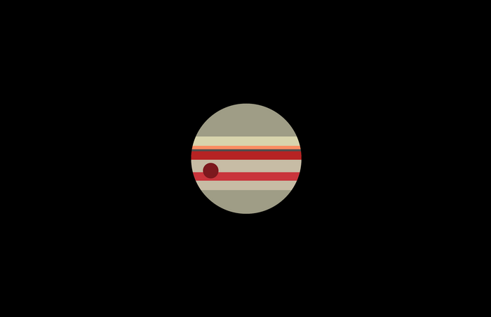 Minimalist Jupiter with Great Red Spot