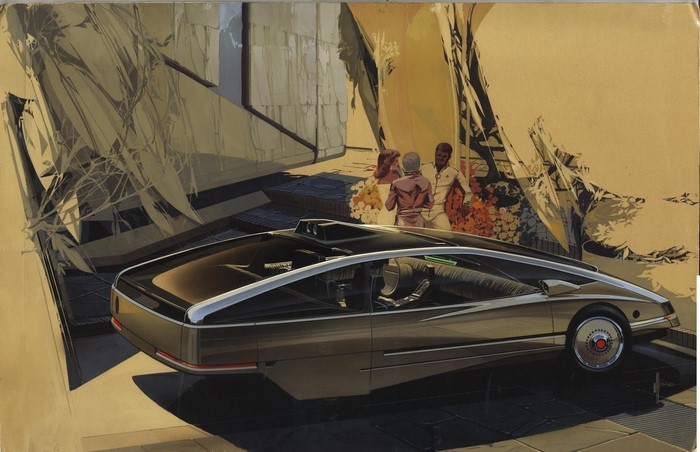 Futuristic Ford Vehicle Artwork by Syd Mead