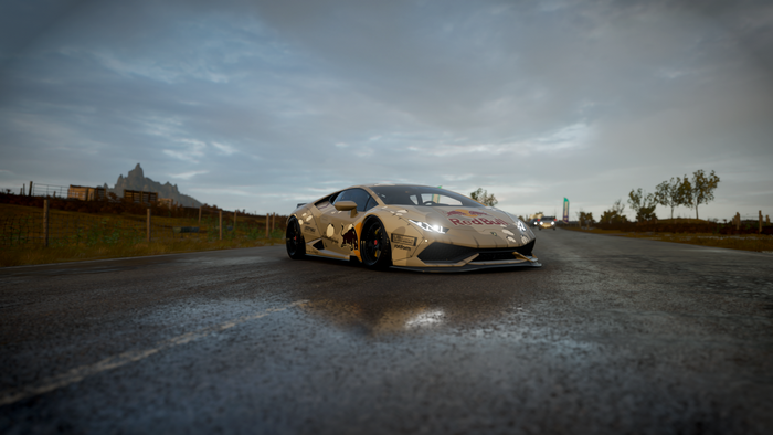 Lamborghini Huracan drift car with Red Bull livery