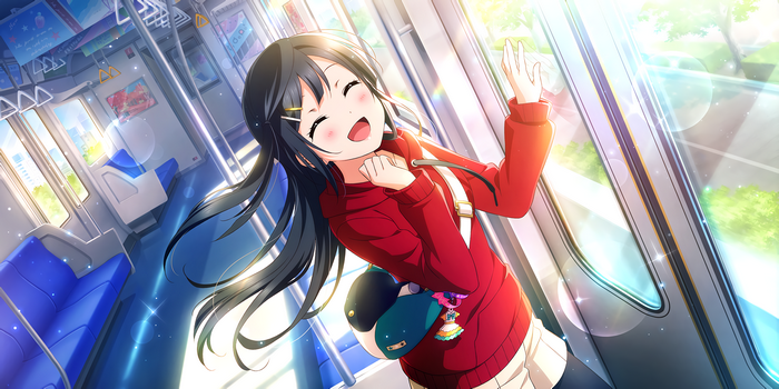 Yuki Setsuna from Love Live! Series on a train