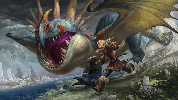 Astrid and Stormfly from How to Train Your Dragon