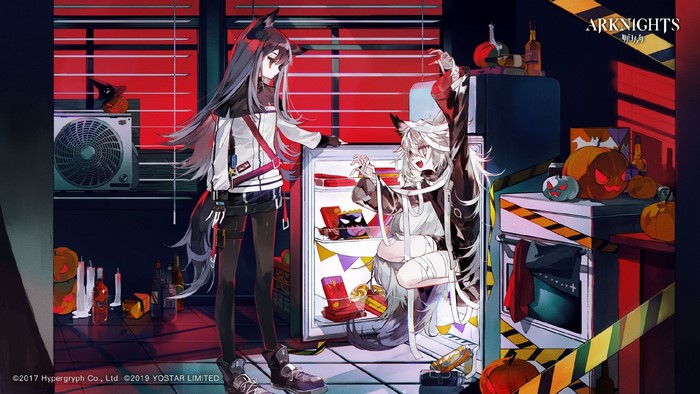 Texas and Lappland from Arknights Halloween Kitchen
