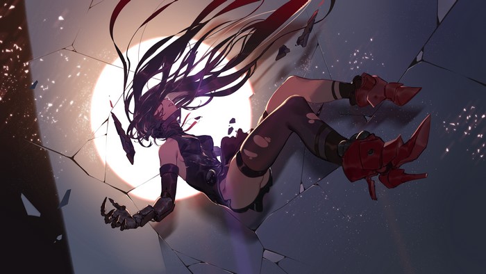 Punishing: Gray Raven character falling