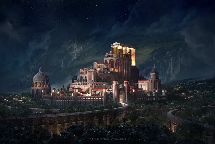 Fantasy city artwork by Julian Bauer