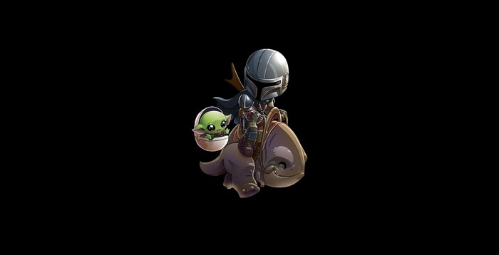 The Mandalorian and Grogu from Star Wars