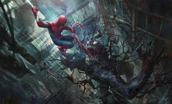 Spider-Man vs. Venom artwork