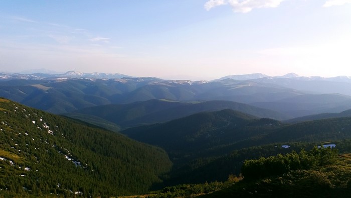 Mountains and forest landscape in the Carpathians, Ukraine