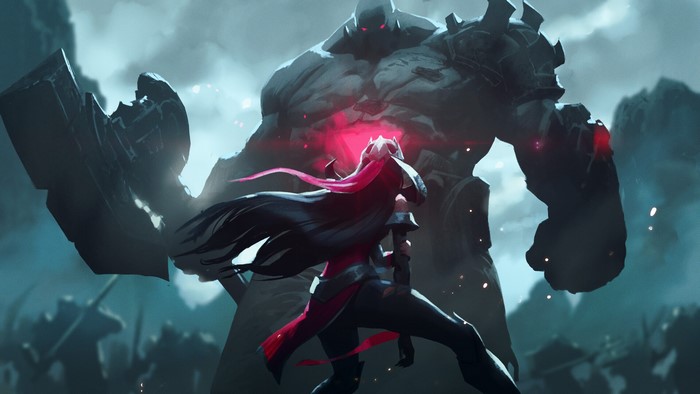 Irelia and Sion from League of Legends