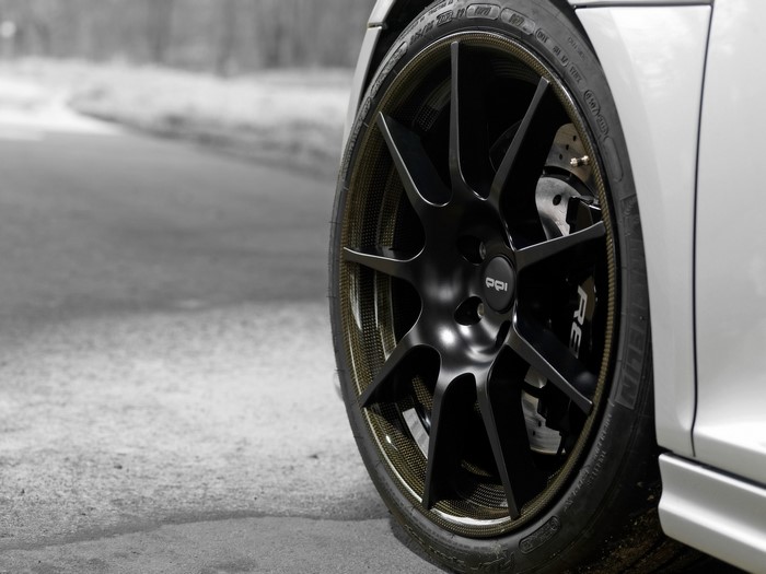 Audi R8 carbon fiber wheel close-up