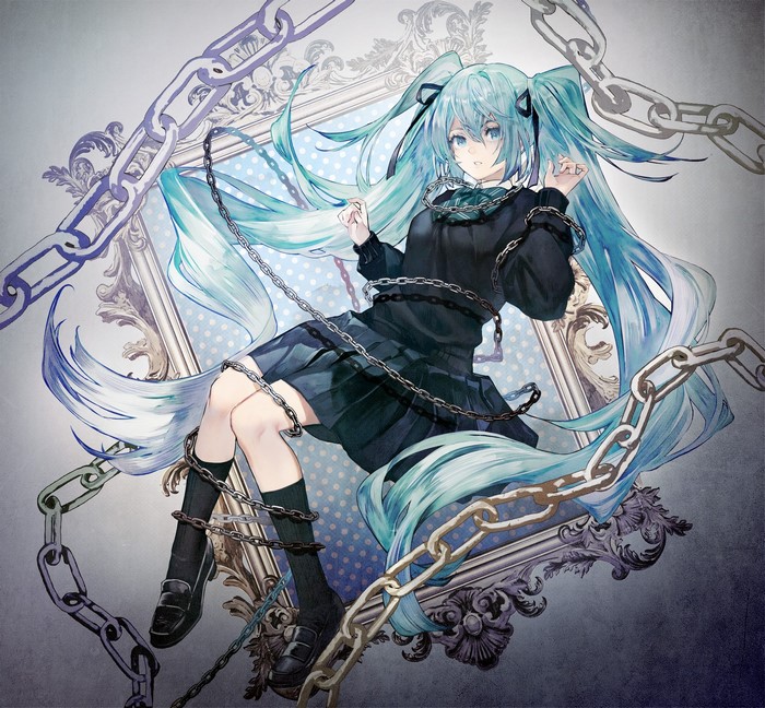 Hatsune Miku with chains