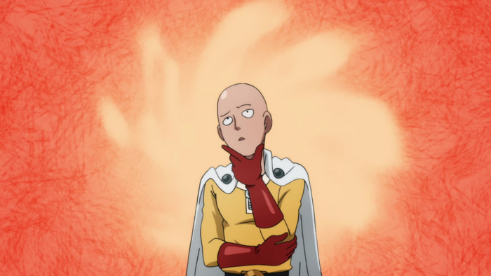 Saitama from One-Punch Man thinking