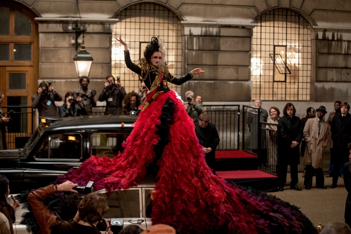 Emma Stone as Cruella de Vil on Red Carpet