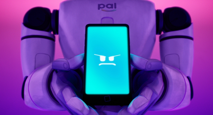 The Mitchells Vs. The Machines Robot Holding Phone