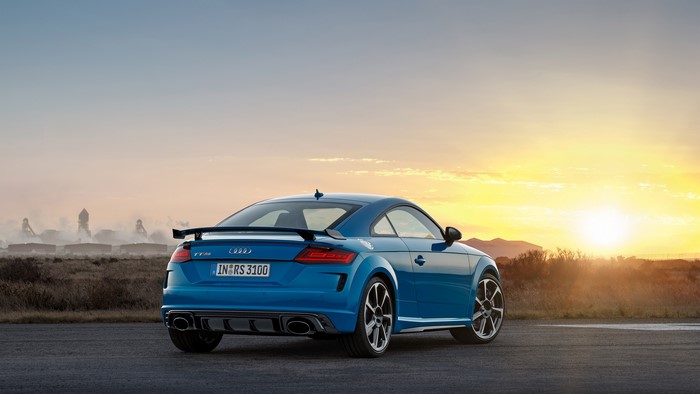 Audi TTRS car at sunset