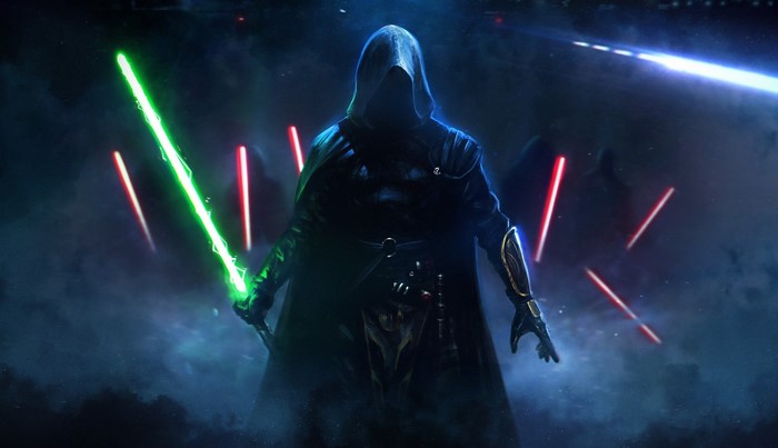 Sith Lord with Green Lightsaber from Star Wars Artwork