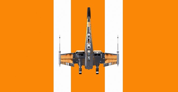 Star Wars X-wing spaceship artwork