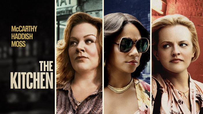 The Kitchen movie poster with McCarthy, Haddish, and Moss