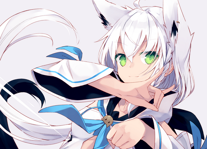 Shirakami Fubuki Anime Art with Fox Ears
