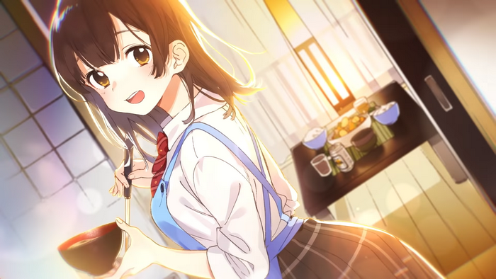 Sayu Ogiwara cooking in a kitchen