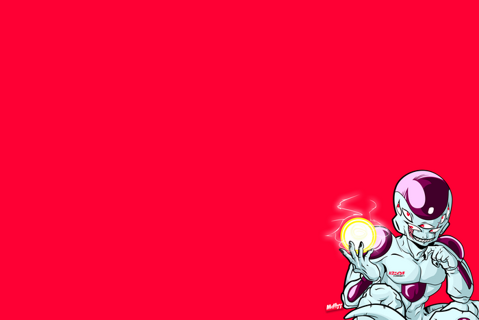 Frieza from Dragon Ball Z charging a Death Ball