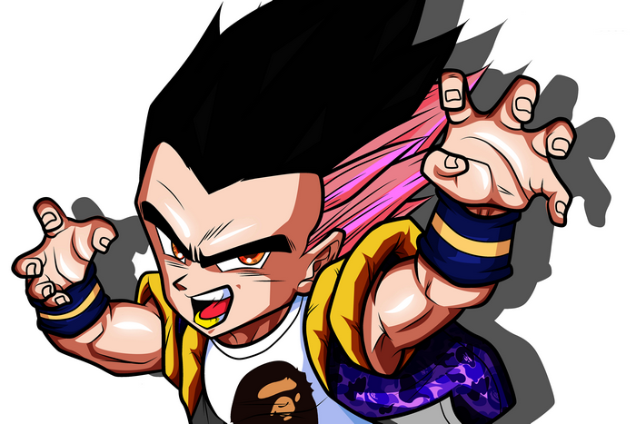 Gotenks from Dragon Ball Z wearing BAPE