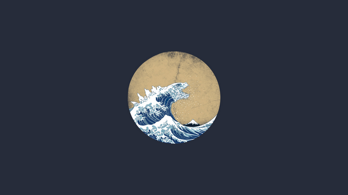 Godzilla in The Great Wave off Kanagawa