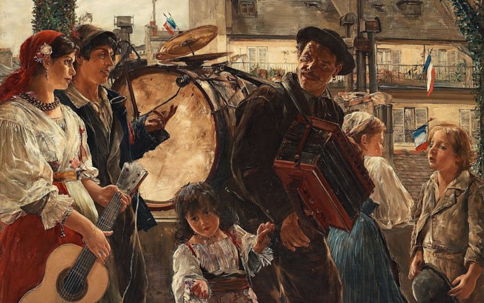 Street Musicians in Paris by Ernst Youssefson