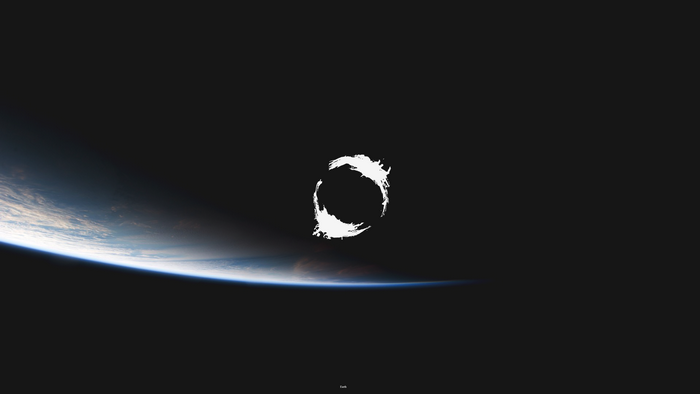 The Arrival (2016) fictional logo over Earth from space