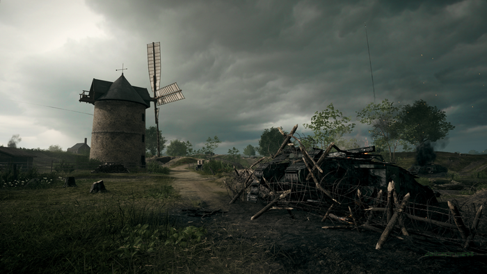 Battlefield 1 World War I windmill scene