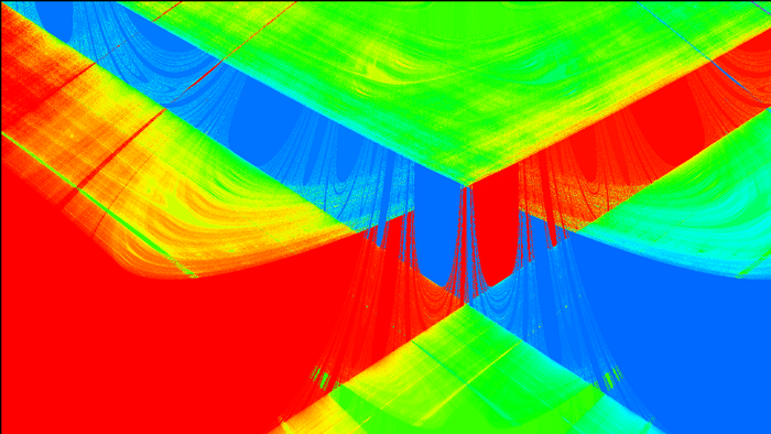 Abstract colorful geometric fractal patterns