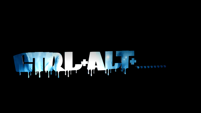 CTRL+ALT+ text with dripping effect