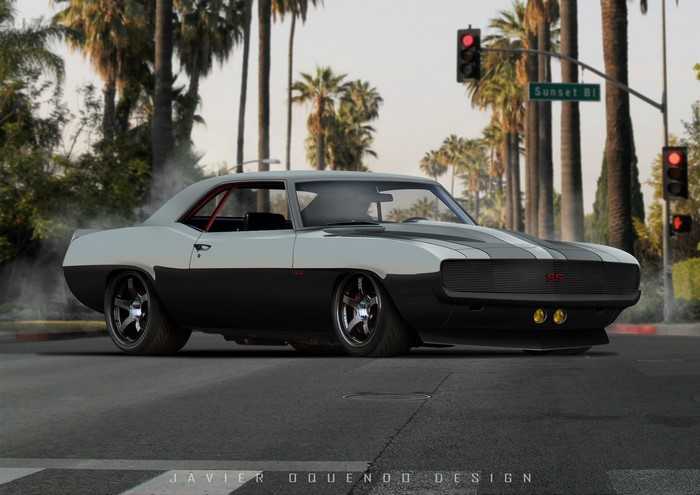 Modified Chevrolet Camaro SS 572 on Sunset Blvd