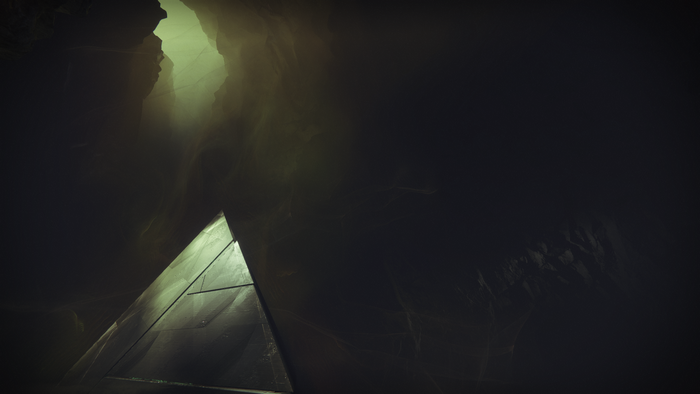 Destiny 2 Pyramid Ship in Cave