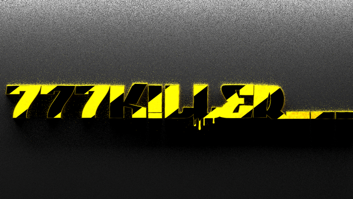 777KILLER Artistic Typography CGI Digital Art