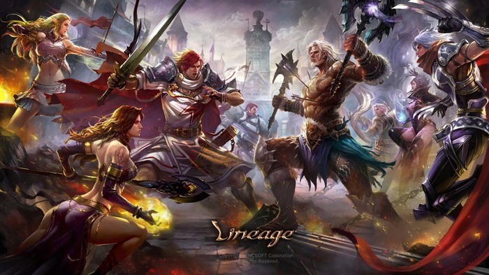 Lineage characters in a battle scene
