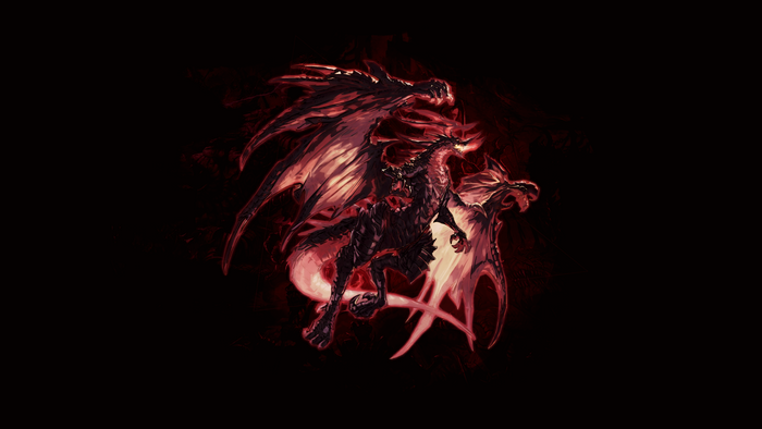 Bahamut from Shingeki no Bahamut, red dragon