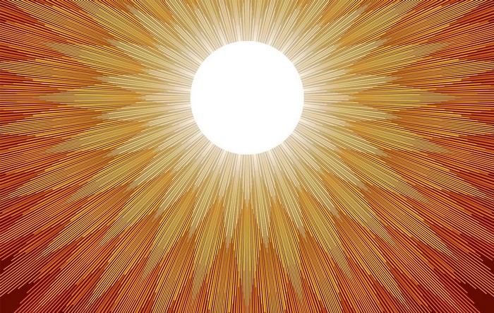 Digital art of sun rays