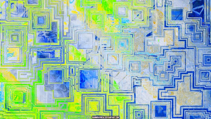 Abstract geometric digital art by RammPatricia