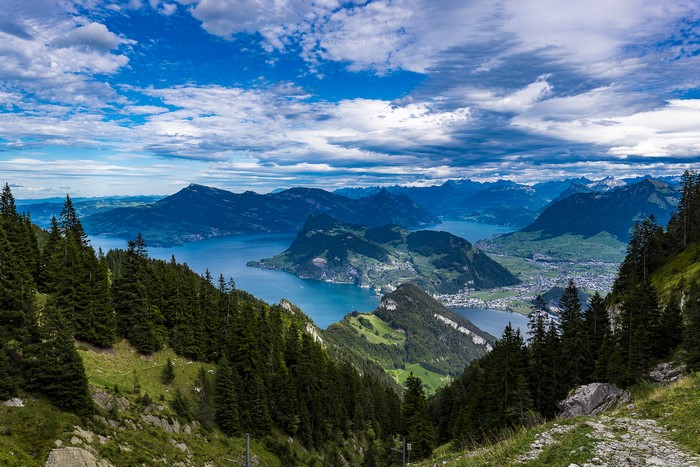 4K Panorama of Mount Pilatus Landscape in Switzerland
