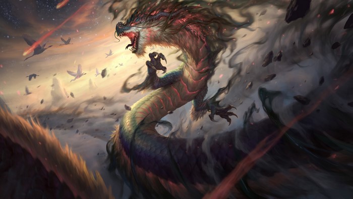 Dragon creature in Smite by Joshua Raphael